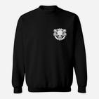 Schwarzes Herren Sweatshirt mit Löwen-Emblem, Modisches Design