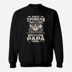 Schwarzes Herren-Sweatshirt: Superhelden Genannt Papa, Lustiges Design