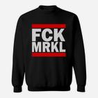 Schwarzes Streifen-Design Sweatshirt mit Slogan, Modisches Statement Tee