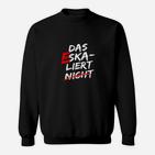 Schwarzes Sweatshirt Das Eskaliert Nicht, Rot-Weiß Design