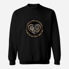 Schwarzes Sweatshirt für Herren, Engineering Passion mit Zahnrad-Motiv