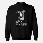 Schwarzes Sweatshirt Hundemotiv My BFF, Lustiges Hunde-Freundschafts-Sweatshirt