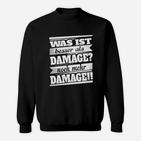 Schwarzes Sweatshirt Mehr DAMAGE Aufdruck, Lustiges Gamer Tee