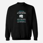 Schwarzes Sweatshirt mit Faustsymbol & Motivierendem Spruch