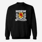 Schwarzes Sweatshirt mit HORW Emblem & Motto, Exklusives Design