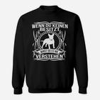 Schwarzes Sweatshirt mit [Hunderasse] Motiv, Spruch für Hundebesitzer