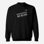 Schwarzes Sweatshirt mit #lächerlichnichtvoll Bla Bla Bla Aufdruck & Herz-Design