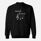 Schwarzes Sweatshirt mit Musikalischem Aufdruck Mach Keinen, Tee für Musikfans