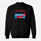 Schwarzes Sweatshirt mit politischem Slogan und Logo