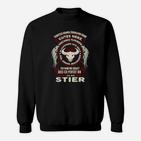 Schwarzes Taurus Sternzeichen Sweatshirt mit Motto, Astrologie Tee