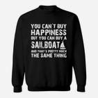 Segelboot Glück Schwarzes Sweatshirt für Segelboot-Liebhaber mit Spruch