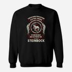 Sternzeichen Steinbock Sweatshirt Schwarz, Cooles Herz & Böser Charakter Design