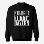 Straight Outta Bayern Sweatshirt, Hip-Hop-Stil Schwarzes Tee