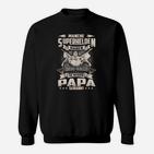 Superhelden Papa Sweatshirt Schwarz, Herren Lustiges Tee