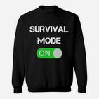 Survival Mode On Grafik-Sweatshirt in Schwarz, Outdoor Abenteuer Tee