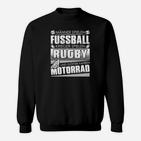 Sweatshirt für Herren mit Motorrad & Rugby Spruch