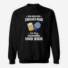 Tischtennis und Bier Herren Sweatshirt, Lustiges Motiv für Männer