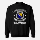 Travnik Städte-Sweatshirt 'Keine Therapie, nur nach Travnik', Lustiges Spruch-Sweatshirt