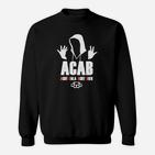 Unisex Schwarzes Sweatshirt mit ACAB-Slogan und Grafik