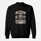 Vintage 1957 Geburtsjahr Legenden Sweatshirt, Retro Motiv Sweatshirt