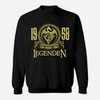 Vintage 1958 Legenden Sweatshirt in Schwarz mit Goldenem Text