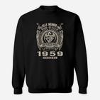 Vintage 1959 Motiv Schwarzes Sweatshirt für Herren, Retro Geburtsjahr Design