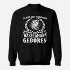 Wassermann Geburtstag Sweatshirt für Herren, Schwarzes Horoskop Motiv