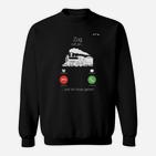 Zug-Motiv Schwarzes Sweatshirt, Lustiges Telefon-Witz Tee