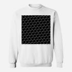 Abstraktes Zickzack-Muster Sweatshirt für Herren in Schwarz-Weiß