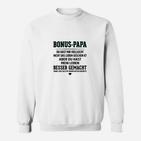 Bonus-Papa Herren Sweatshirt, Liebevolle Botschaft für Stiefväter