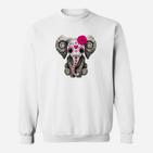 Buntes Elefanten-Design Sweatshirt für Herren mit Rosenmotiv