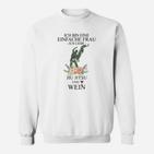 Damen Sweatshirt Ich bin eine einfache Frau, Jiu Jitsu & Wein Motiv