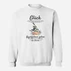 Glückliches Kajakfahren Sweatshirt mit deutschem Spruch und Grafik