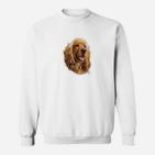 Golden Retriever Herren Sweatshirt in Weiß, Lustiges Hunde Motiv