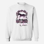 Haflinger Pferde Damen Sweatshirt, Stilvolles Chic Design