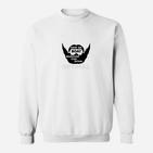 Herren Sweatshirt Host an Boat Broadcast Design, Weißes Sweatshirt mit Motiv