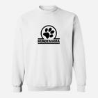 Hundemama Pfotenabdruck-Damen Sweatshirt, Weiß für Hundefreundinnen