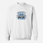 Italienisches Design Weißes Sweatshirt Ti Amo, Liebe Botschaft Motiv