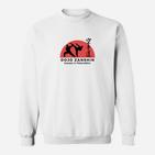 Karate Dojo Zanshin Herren Sweatshirt, Rotes Sonnenmotiv