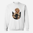 Lustiges 3D-Pudel-Durchbruch Sweatshirt, Kreatives Design für Hundefans