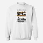 Lustiges Sweatshirt Super Coole Ehefrau, Geschenk für Damen