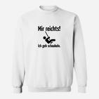 Lustiges Weißes Sweatshirt mit Mir reicht's! Ich geh schaukeln Spruch