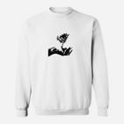 Minimalistisches Baum-Design Unisex Sweatshirt in Weiß, Öko-Mode