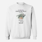Rudern und Wein Liebhaber Damen Sweatshirt, Ideales Geschenk für Weinliebhaberinnen