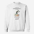 Tischtennis und Wein Liebhaber Damen-Sweatshirt, Sport und Genuss Tee