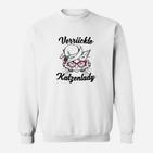 Verrückte Katzenlady Damen Sweatshirt mit Katzenmotiv