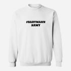 Weißes Sweatshirt #BARTMANN ARMY, Trendiges Tee für Bartfans
