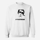 Weißes Unisex Sweatshirt mit Porträt-Print & #TANZARMY, Tanzfans Bekleidung