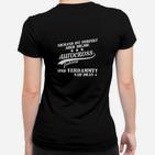 Autocross Fan Frauen Tshirt Schwarz mit Spruch, Nahe Perfektion Tee