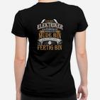 Elektriker-Spruch Schwarzes Herren Frauen Tshirt, Lustige Elektrotechnik Motive